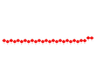 红色剪纸元宵节分割线GIF动态图